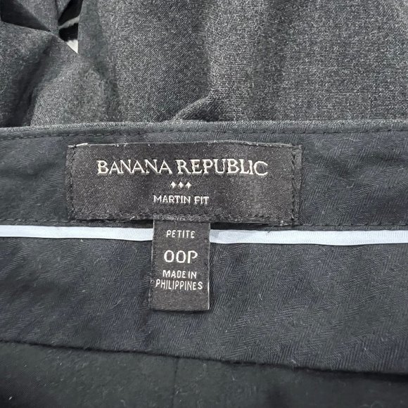 Banana Republic Straight Martin Fit Petite Dark Gray Women's Pants - Picture 5 of 7